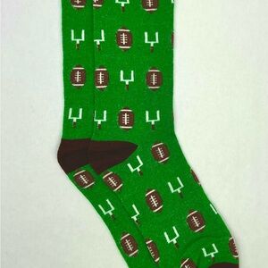 Green Football Patterned Men's Socks
